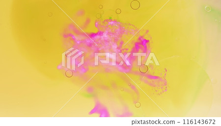 Image of abstract liquid patterned yellow background 116143672