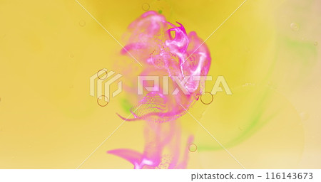 Image of abstract liquid patterned yellow background 116143673