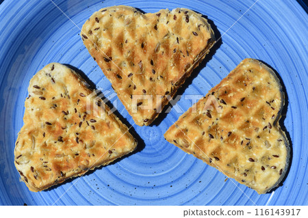 Heart-shaped waffles 116143917