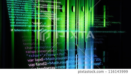 Image of data processing against computer server room 116143999