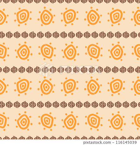 African sun seamless pattern. Tribal background 116145039