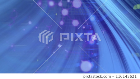 Image of server room over neon shapes Image of server room over neon shapes 116145621