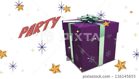 Image of party text over present 116145655