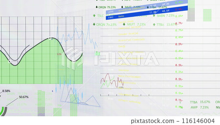 Image of multiple graphs with changing numbers... - Stock Illustration ...