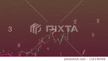 Image of shapes moving over data processing 116146498
