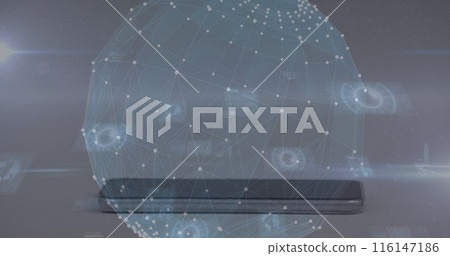 Image of data processing over smartphone 116147186