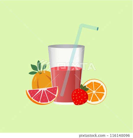 Summer fruit drink with fruits Summer fruit drink with fruits 116148096