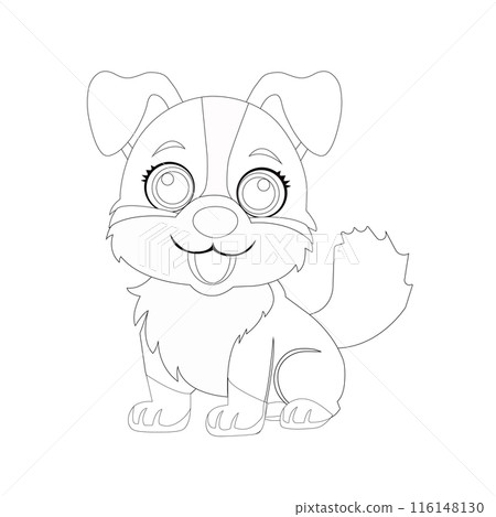 Cutr cartoon dog coloring book 116148130