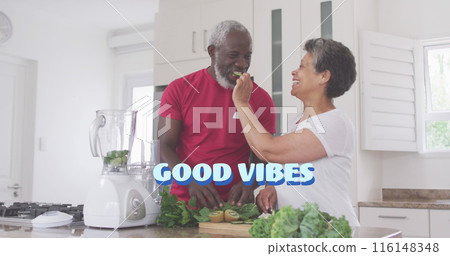 African American engineer and Biracial scientist are preparing food in kitchen African American engineer and Biracial scientist are preparing food in kitchen 116148348