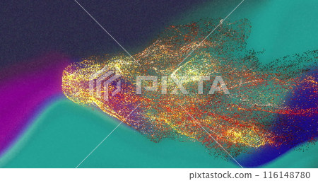 Image of colourful spots over blue background Image of colourful spots over blue background 116148780