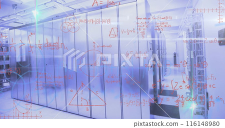 Image of math formulas over servers Image of math formulas over servers 116148980
