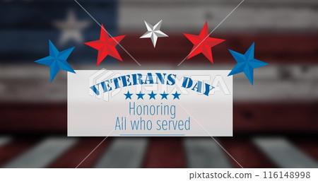 Image of veterans day text and usa flag over dark background Image of veterans day text and usa flag over dark background 116148998