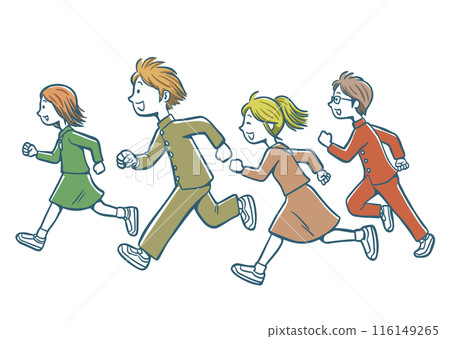Students running Students running 116149265