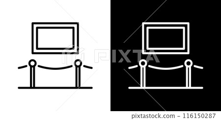 Simple art museum line icon Simple art museum line icon 116150287