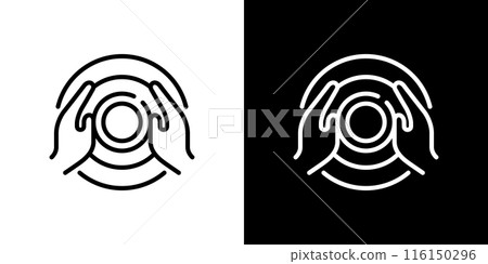 Simple potter's wheel line icon 116150296