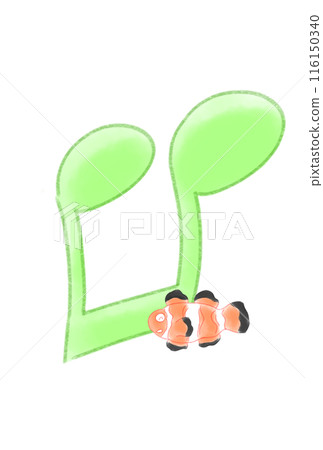 Musical note with clownfish 116150340