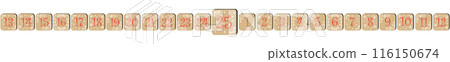 Christmas advent calendar seamless pattern with geometric seamless patterns 116150674