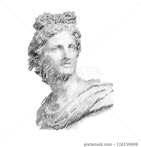 Heads Greek ancient sculpture, mystic. hand drawn illustrations of antique statues in trendy bohemian style Heads Greek ancient sculpture, mystic. hand drawn illustrations of antique statues in trendy bohemian style 116150699