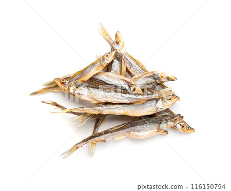 Dry smelt isolated, salted small herring, dried sardina, salted seafood, beer snacks stockfish Dry smelt isolated, salted small herring, dried sardina, salted seafood, beer snacks stockfish 116150794