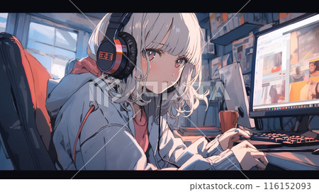 編輯影片的女孩 116152093