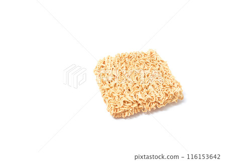 Dry instant noodles isolated on a white background Dry instant noodles isolated on a white background 116153642