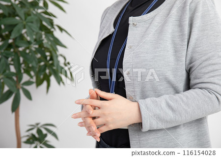 A woman with beautiful hands working 116154028