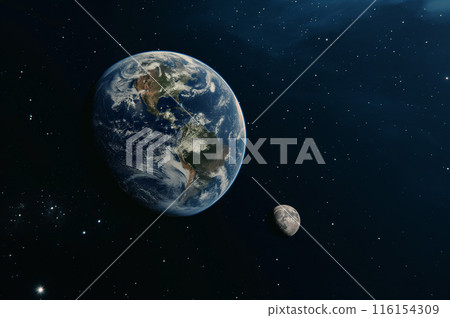 從太空看到的地球和月球 從太空看到的地球和月球 116154309