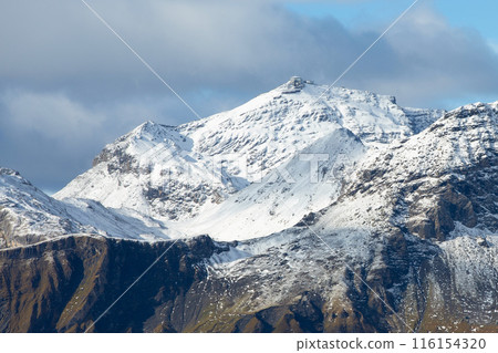 Panoramic view of Swiss Alps sunrise, Switzerland Panoramic view of Swiss Alps sunrise, Switzerland 116154320