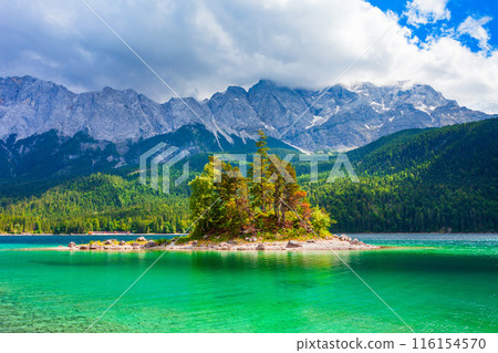 Eibsee lake in Bavaria, Germany Eibsee lake in Bavaria, Germany 116154570