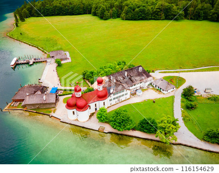 St. Bartholomew church at Konigssee Lake 116154629