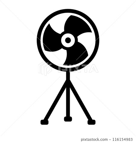 Industrial fan silhouette icon 116154983