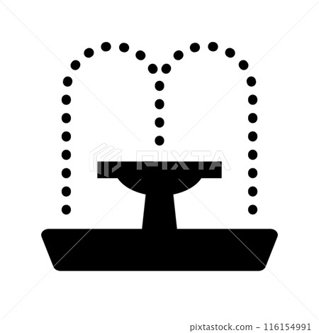 Fountain silhouette icon.Vector. Fountain silhouette icon.Vector. 116154991