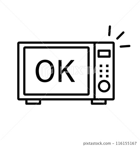 Microwave OK icon. Vector. 116155167