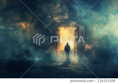 A man working to solve an unsolved mystery A man working to solve an unsolved mystery 116155204