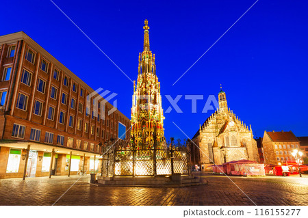Schoener Brunnen fountain in Nuremberg, Germany Schoener Brunnen fountain in Nuremberg, Germany 116155277