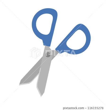 Blue scissors icon. Vector. Blue scissors icon. Vector. 116155278
