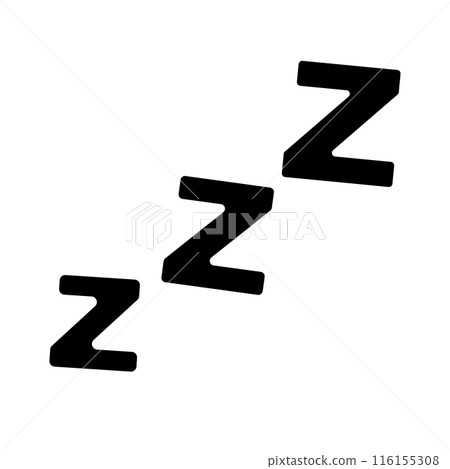 zzz silhouette icon. Sleep. Snoring. Vector. zzz silhouette icon. Sleep. Snoring. Vector. 116155308