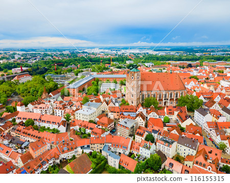 Liebfrauenmunster Church aerial panoramic view, Ingolstadt Liebfrauenmunster Church aerial panoramic view, Ingolstadt 116155315