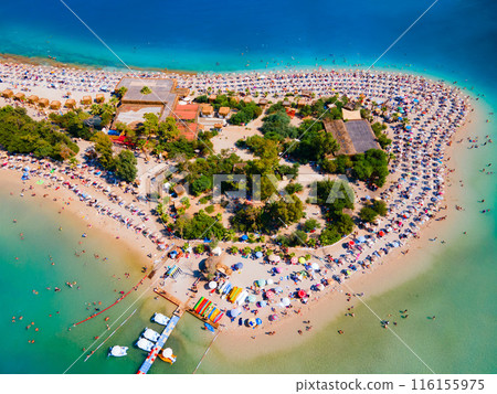 Blue Lagoon aerial panoramic view, Oludeniz beach Blue Lagoon aerial panoramic view, Oludeniz beach 116155975