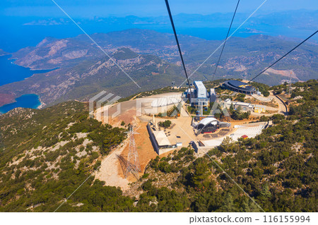 Cable car at Babadag mountain in Turkey Cable car at Babadag mountain in Turkey 116155994