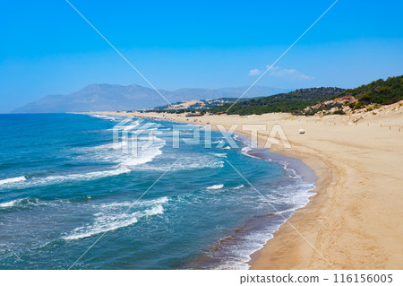 Patara beach aerial panoramic view in Turkey Patara beach aerial panoramic view in Turkey 116156005