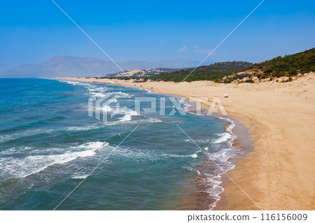 Patara beach aerial panoramic view in Turkey Patara beach aerial panoramic view in Turkey 116156009