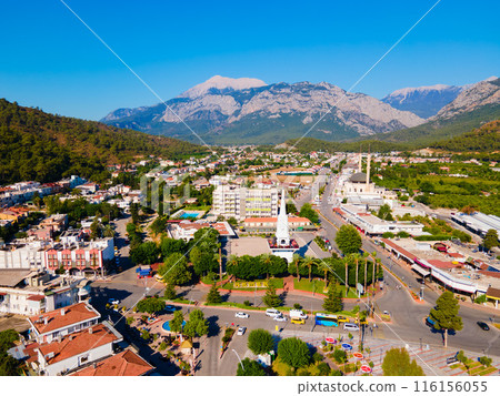 Kemer city centre aerial panoramic view, Turkey Kemer city centre aerial panoramic view, Turkey 116156055