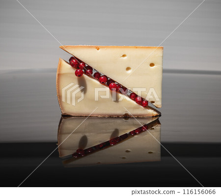 Two pieces of delicious cheese Two pieces of delicious cheese 116156066