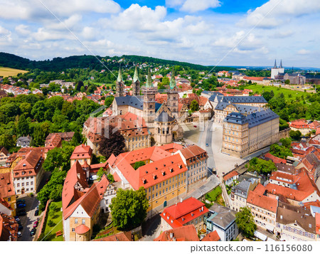 Bamberg old town aerial panoramic view 116156080