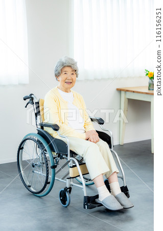 Seniors riding in wheelchairs Seniors riding in wheelchairs 116156251