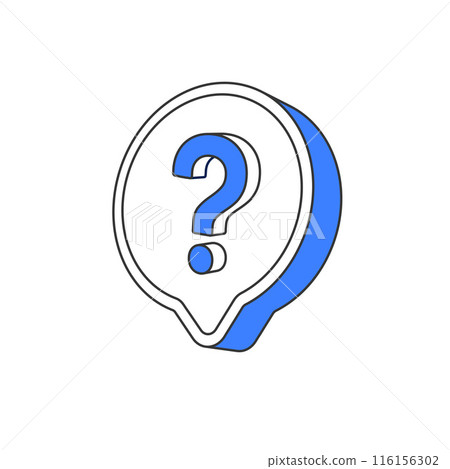 Question mark web page design. FAQ sign 116156302