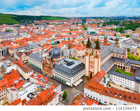 Wurzburg old town aerial panoramic view Wurzburg old town aerial panoramic view 116156473