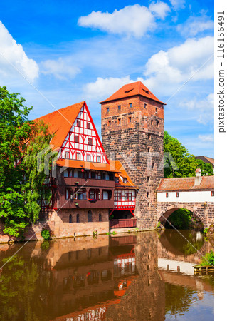Nuremberg old town in Bavaria, Germany 116156491