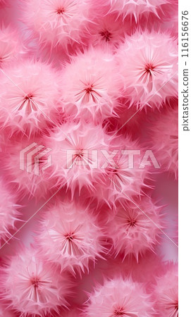 pink flower pattern, dandelion wallpaper, generative AI 116156676